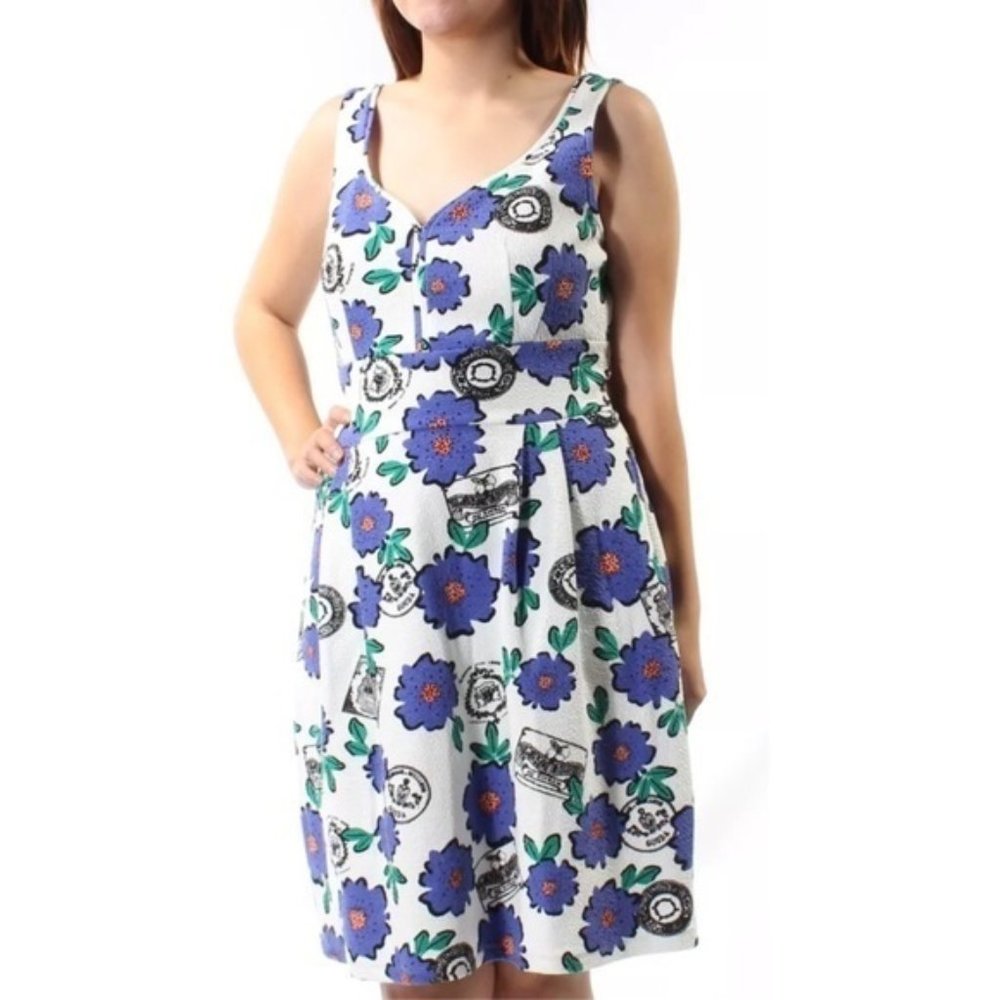 Maison Jules Floral fit & flare dress